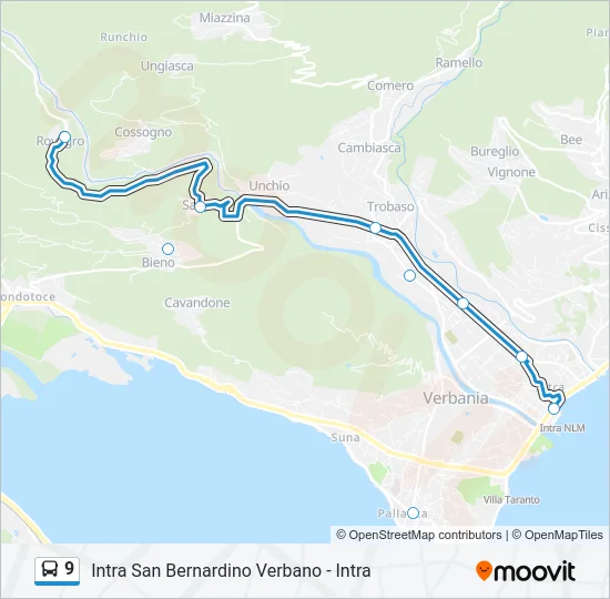 9 Bus Line Map