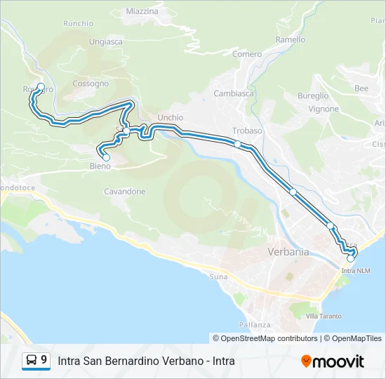 9 Bus Line Map