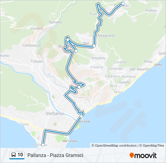 10 bus Line Map