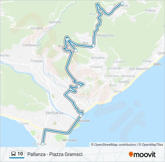 10 Bus Line Map