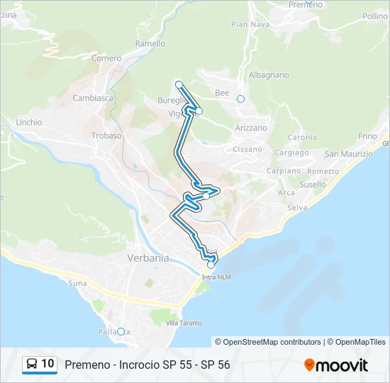 10 Bus Line Map
