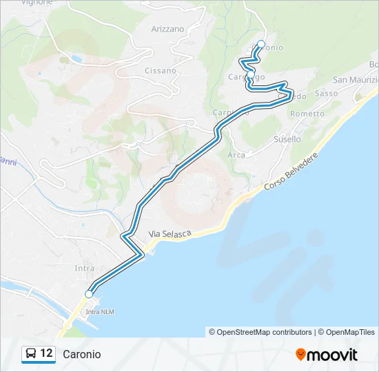 12 Bus Line Map
