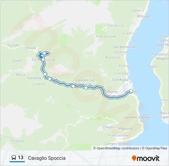 13 Bus Line Map