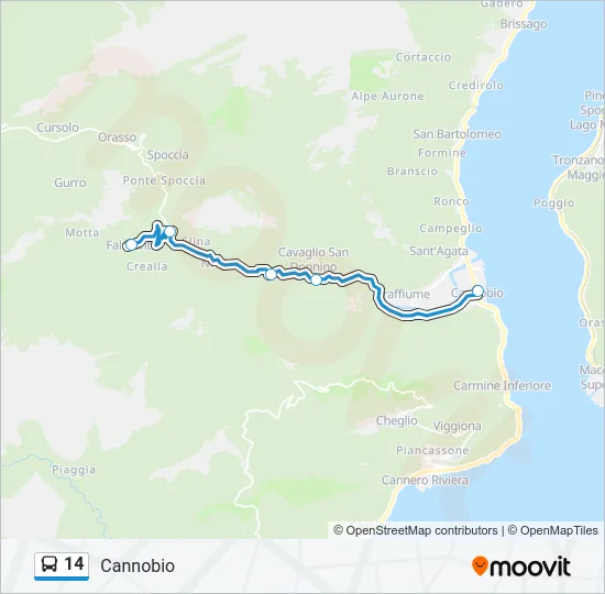 14 Bus Line Map