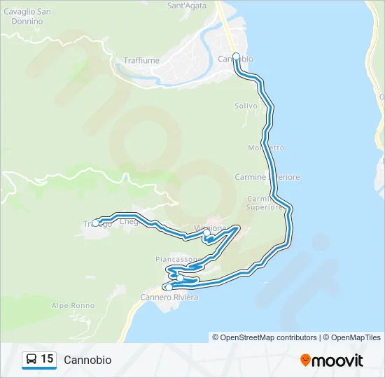 15 Bus Line Map