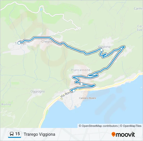 15 Bus Line Map
