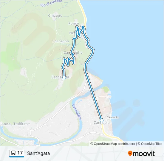 17 Bus Line Map
