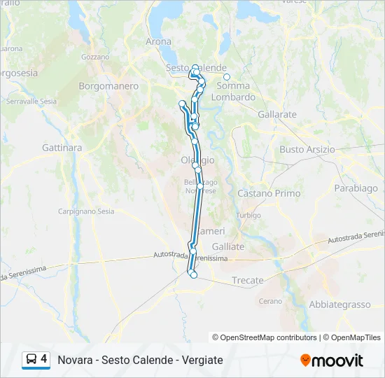 4 Bus Line Map
