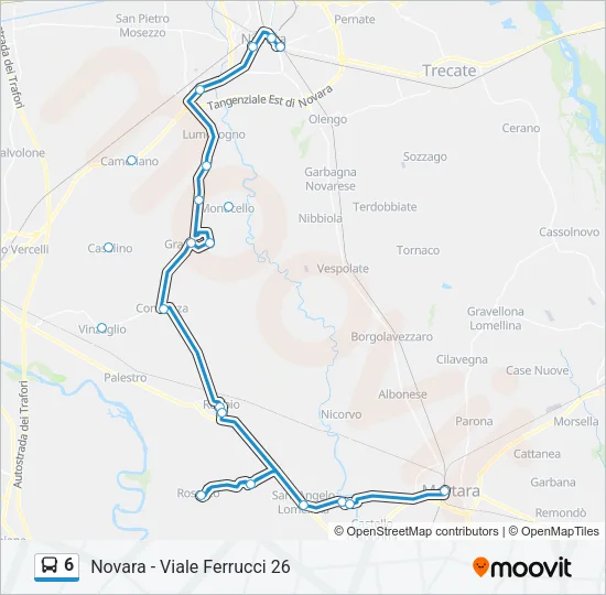 6 Bus Line Map