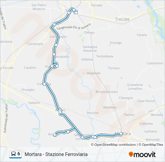 6 Bus Line Map