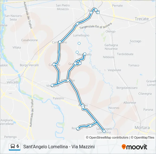6 Bus Line Map