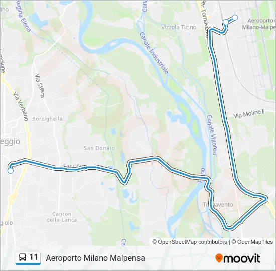 11 Bus Line Map
