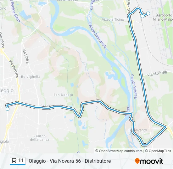 11 Bus Line Map