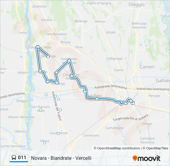 011 Bus Line Map
