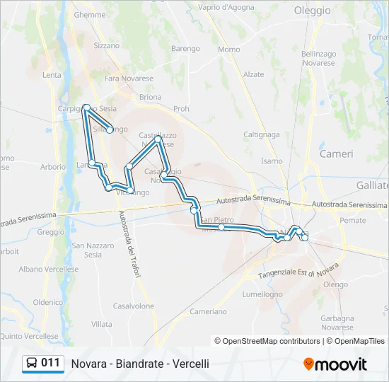 011 Bus Line Map