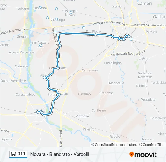011 Bus Line Map
