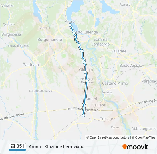 051 Bus Line Map