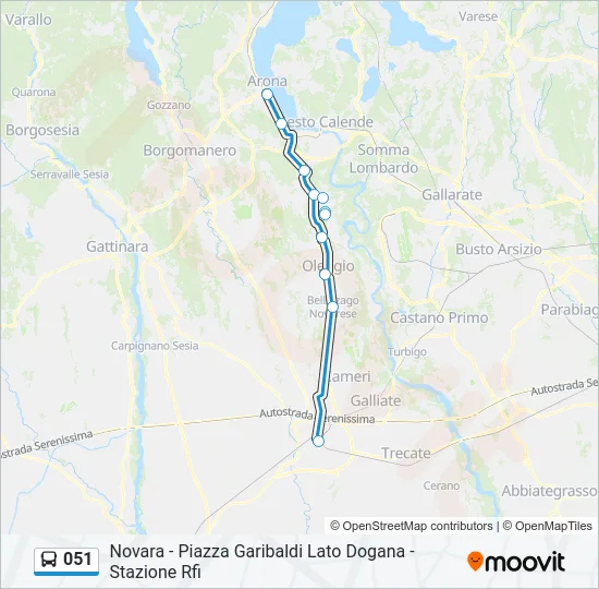 051 Bus Line Map