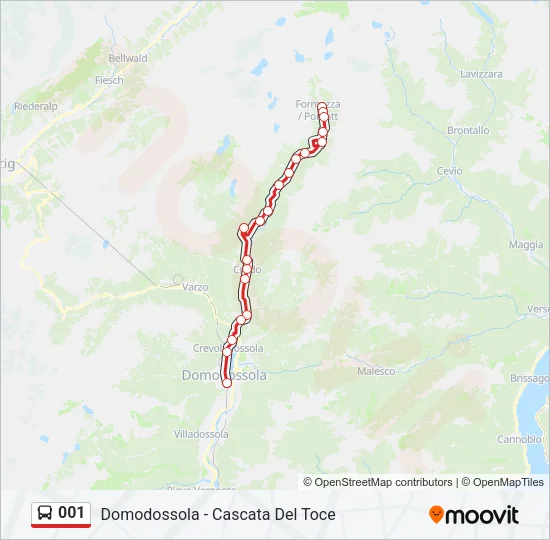 001 Bus Line Map