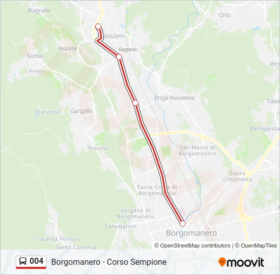 004 Bus Line Map