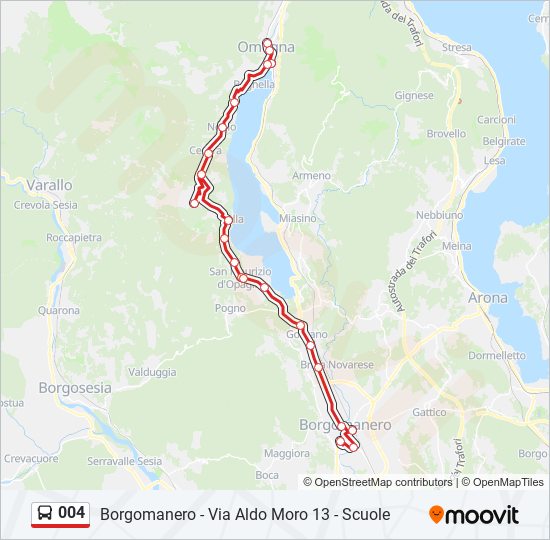 004 bus Line Map