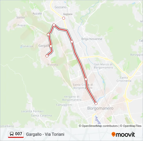 007 Bus Line Map