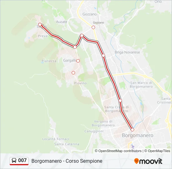 007 Bus Line Map