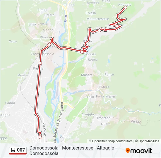 007 Bus Line Map