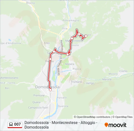 007 Bus Line Map