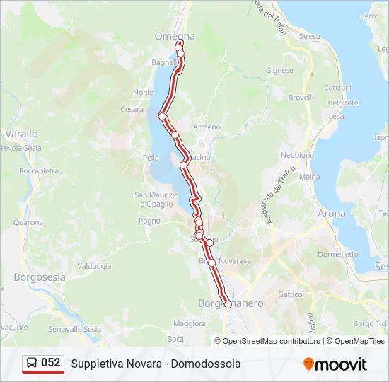 052 Bus Line Map