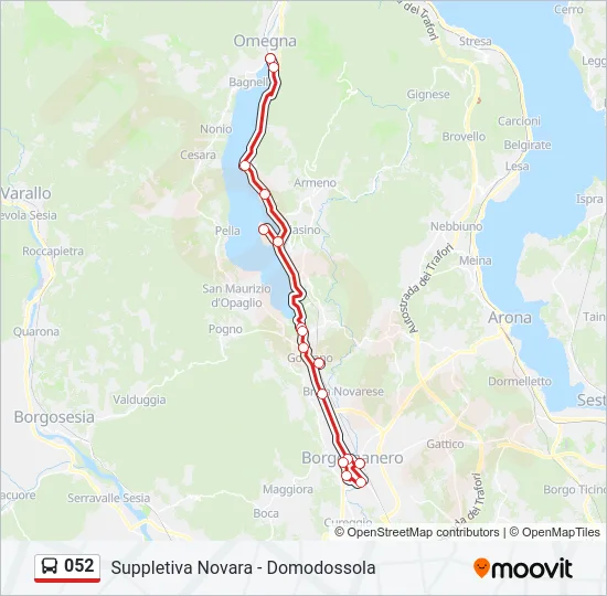 052 Bus Line Map