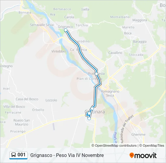 001 Bus Line Map
