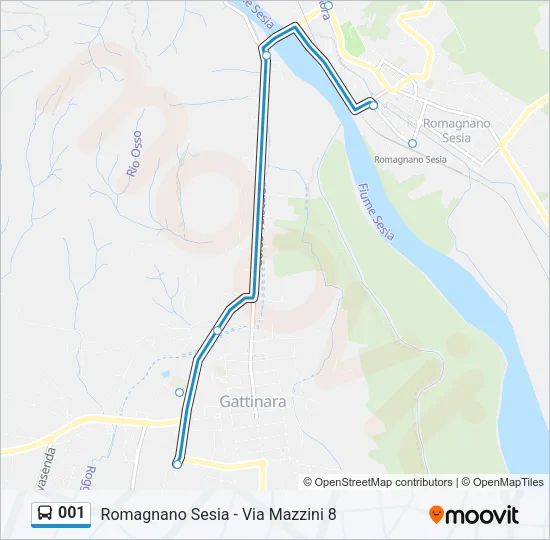 001 Bus Line Map
