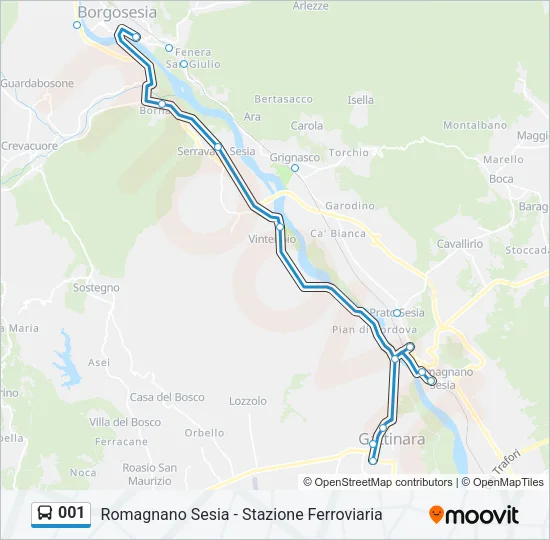 001 Bus Line Map