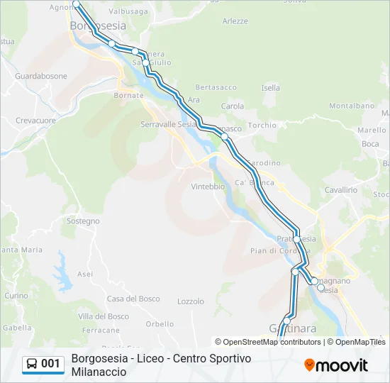 001 Bus Line Map