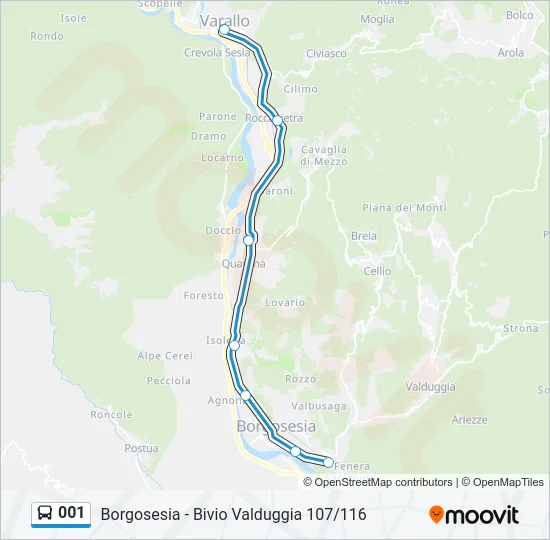 001 Bus Line Map