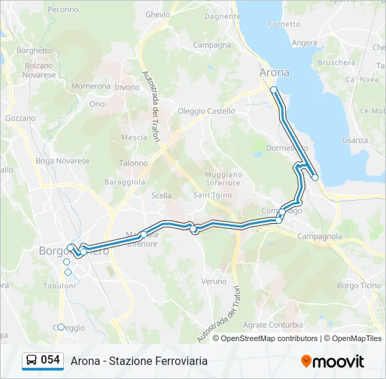 054 Bus Line Map