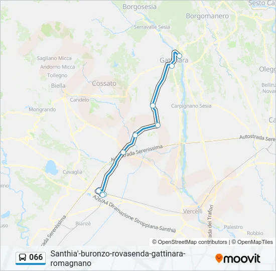 066 Bus Line Map