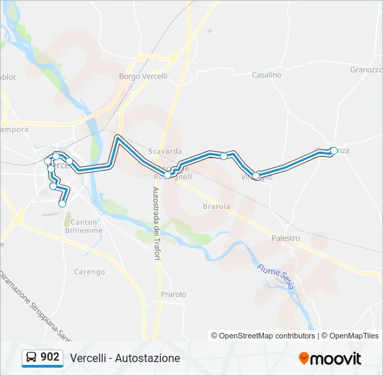 902 Bus Line Map