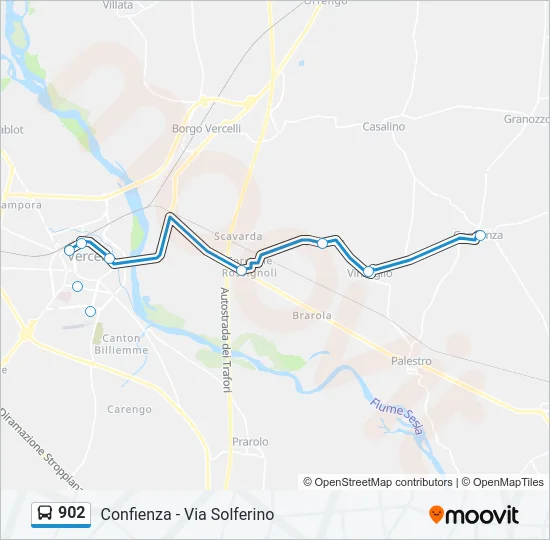902 Bus Line Map