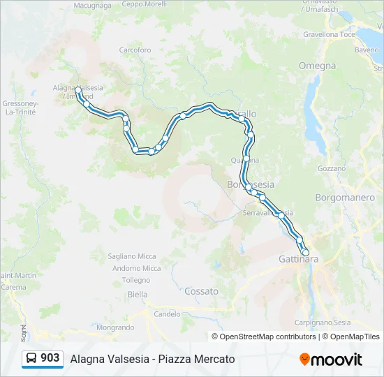 903 Bus Line Map