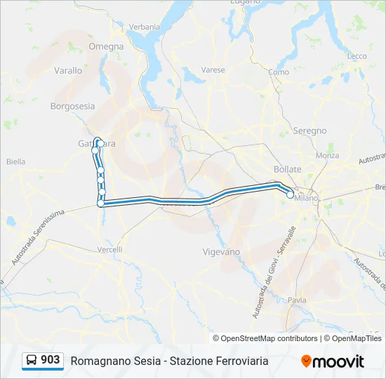 903 Bus Line Map
