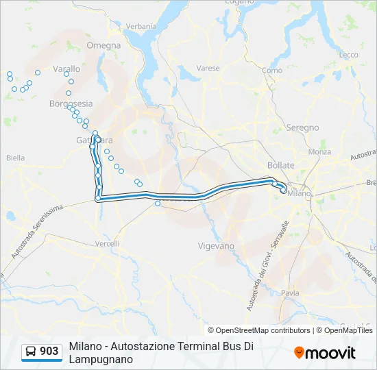 903 Bus Line Map