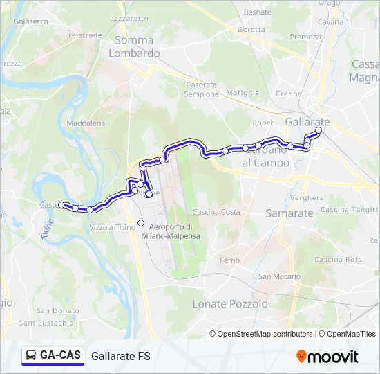 GA-CAS Bus Line Map