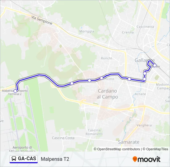 GA-CAS Bus Line Map