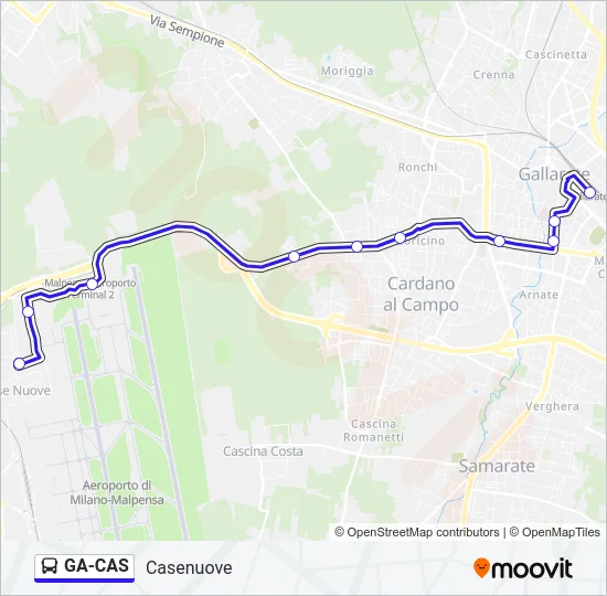 GA-CAS Bus Line Map