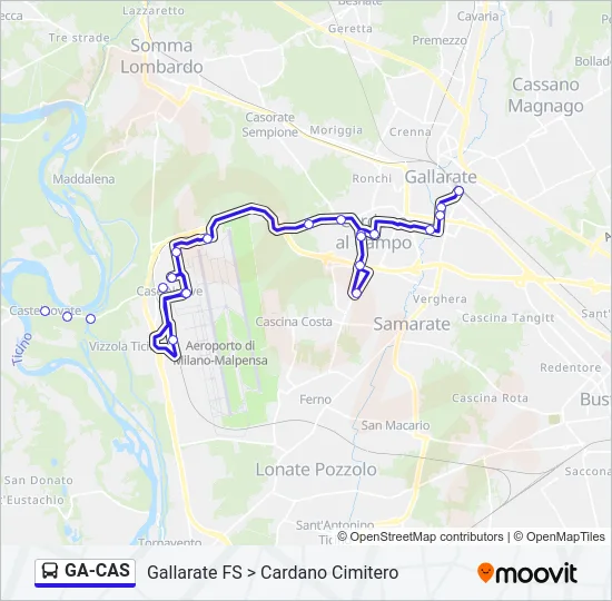 GA-CAS Bus Line Map