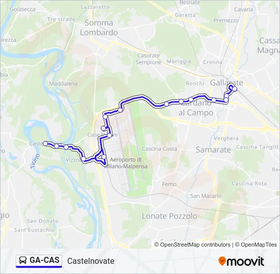 GA-CAS Bus Line Map