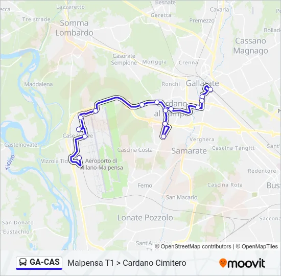 GA-CAS Bus Line Map