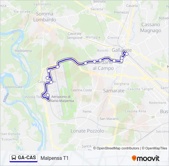 GA-CAS Bus Line Map